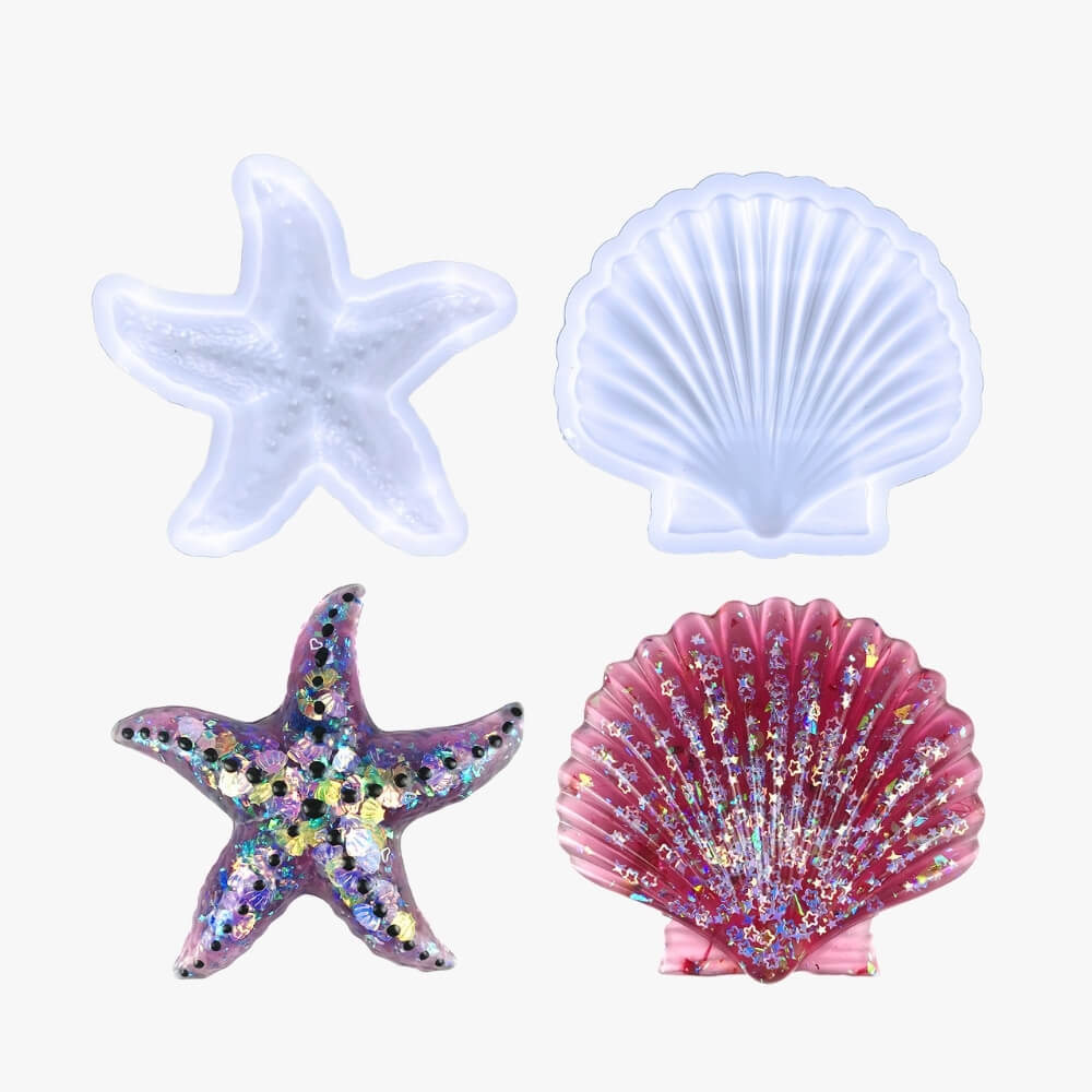 Seashell and Starfish Resin Mold | Resin Molds Express